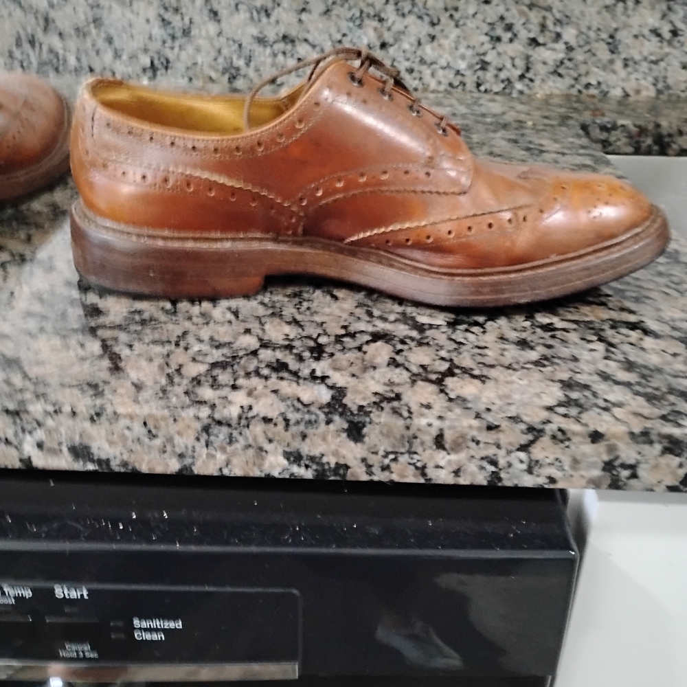 Vintage Trickers Brown Leather Men's Brogue Shoes - Picture 4 of 13